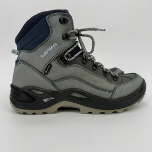 Lowa Renegade GTX Mid Gray Blue Lace Up Hiking Boots Gore-Tex Women Size 10
